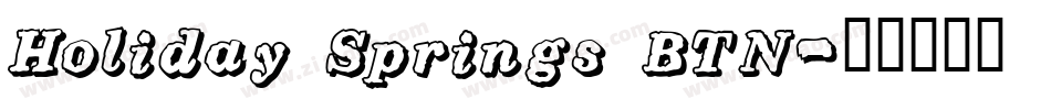 Holiday Springs BTN字体转换